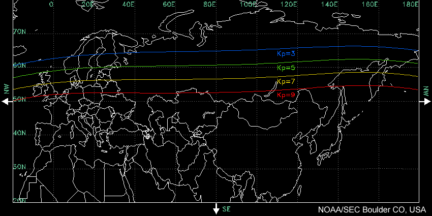 Aurora Kp Map - Europe